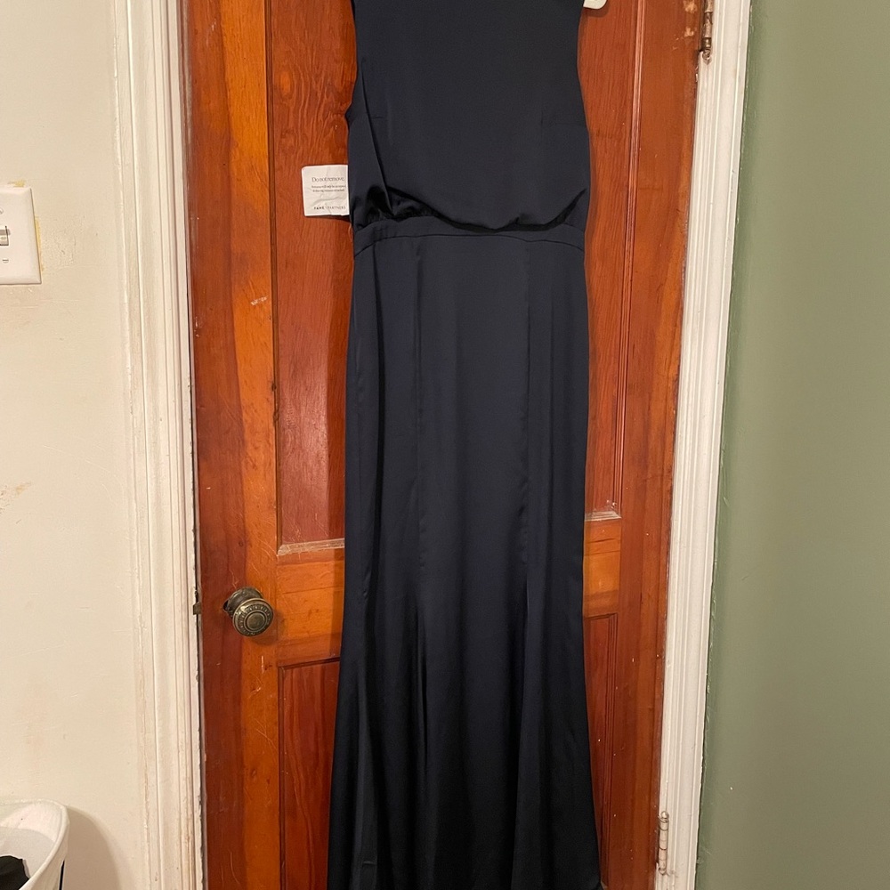 Elegant Navy Evening Gown